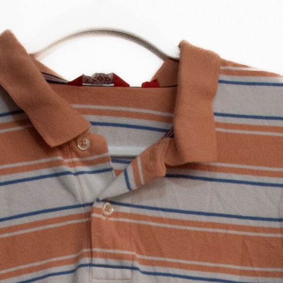 Vintage Izod Striped Polo Shirt XXL Short Sleeve Cotton - Picture 2 of 8
